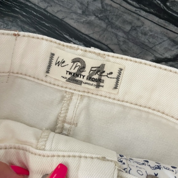 Free People Brea Cutoff Skirt White 24 NWT - Picture 4 of 9